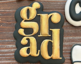Grad cookie cutter plaque
