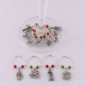 12 Days of Christmas: Holiday Wine Charms, Christmas Gifts, Holiday Decor, Secret Santa Gift image 3