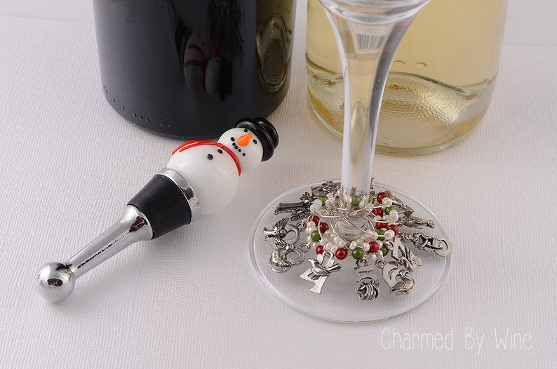 12 Days of Christmas: Holiday Wine Charms, Christmas Gifts, Holiday Decor, Secret Santa Gift image 4