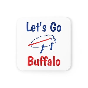 Buffalo Cork Back Coaster (quadrato)