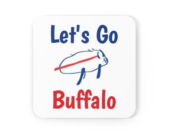 Buffalo Cork Back Coaster (Square)