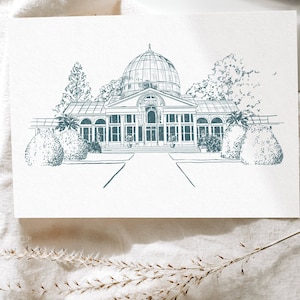 Custom Wedding Venue Illustration, Personalised Fine Art Hand Drawn Sketch, Wedding Venue Invitation Illustration, DIGITAL DOWNLOAD