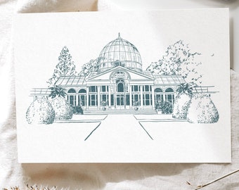 Custom Wedding Venue Illustration, Personalised Fine Art Hand Drawn Sketch, Wedding Venue Invitation Illustration, DIGITAL DOWNLOAD