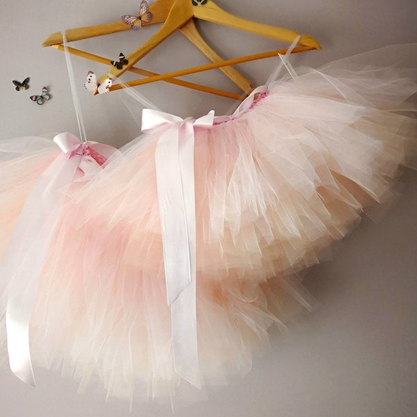 Jupe de ballet Tutu courte Lux Custom Bicolor, Tutu Flower Girl sur mesure, Jupe Tulle de demoiselle d’honneur, Tutus en tulle moelleux, Jupes Tutu personnalisées, Royaume-Uni