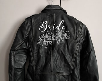 Personalised Leather Jacket painting DIY Kit, Bride Jacket, Denim/Leather. Paint Your Wedding Jacket, Custom Name, Do It Yourself Kit