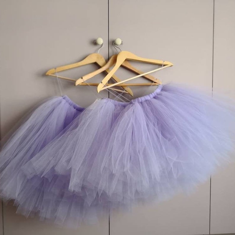 Pink Purple/lavender Flower Girl Tutus Long Tulle Skirts Etsy UK
