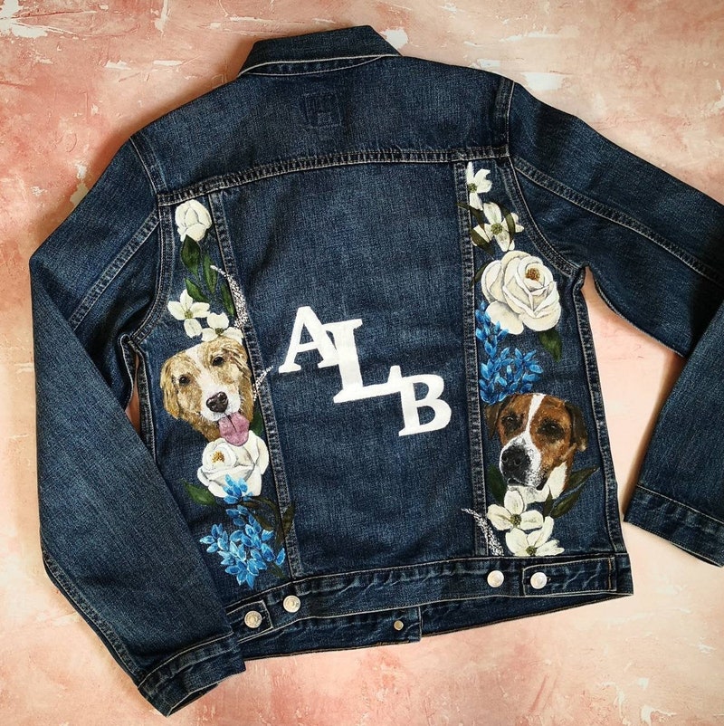 Personalised denim jacket from Etsy seller LoveFromMimosa