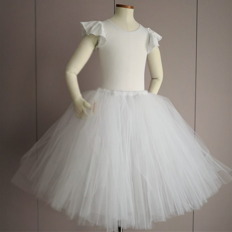 White or Ivory Flower Girl Dress Tutu Dress Age 2-10 Years Tutu Dresses UK Leotard and Handmade Tutu Skirt Tulle Bridesmaid Dresses