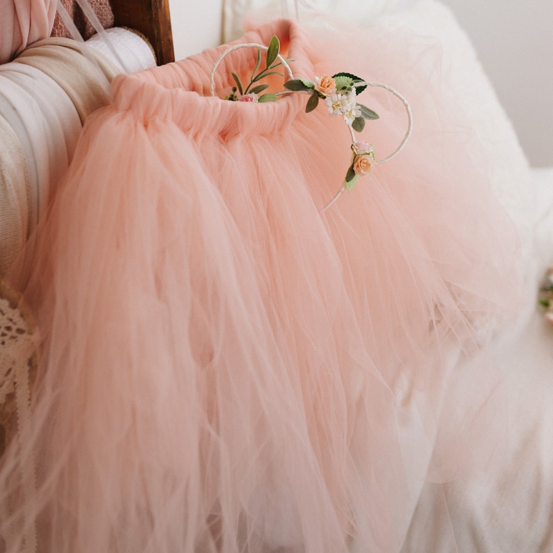 Pale Grey Fairy Tutus Nude Girls Skirt Tulle Skirts Peach Flower Girl Tutu Flower Girl Tulle Dress UK Ballet Tutus Bridesmaid Dress