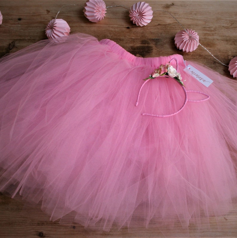 Pink Purple/lavender Flower Girl Tutus Long Tulle Skirts Etsy UK