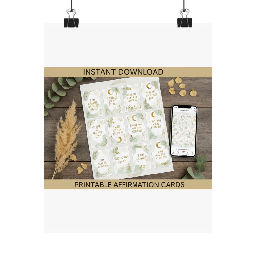 Daily Affirmation Cards Printable | Positive Affirmation Deck | Mindset ...