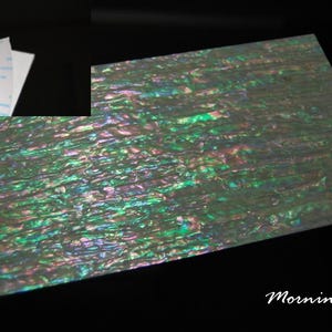 Prism Abalone Narrow Shell Coated Adhesive Veneer Sheet (9.4&quot; x 5.5&quot; x 0.006&quot; inches)