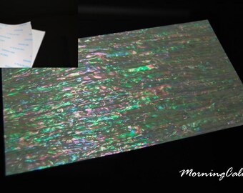 Prism Abalone Narrow Shell Coated Adhesive Veneer Sheet (9.4" x 5.5" x 0.006" inches)
