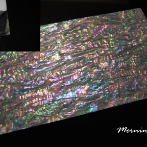 Prism Abalone Wide Enhanced Adhesive Veneer Sheet (9.4&quot; x 5.5&quot; x 0.006&quot; inches)