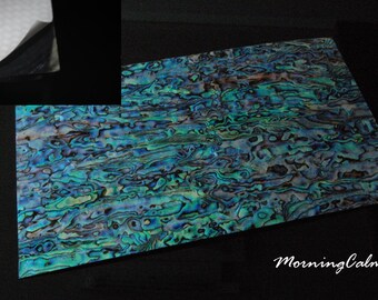 Reserved listing for brice: 5 sheets of Blue Paua Enhanced Adhesive Veneer