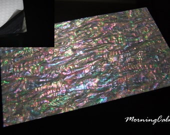 Prism Abalone Wide Coated Enhanced Adhesive Veneer Sheet (9.4" x 5.5" x 0.006" inches)