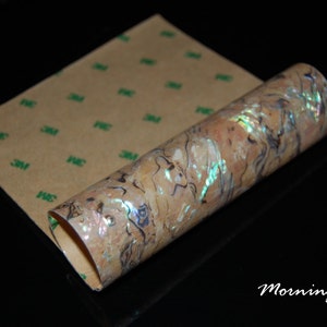 White Paua Shell Flexible Adhesive Veneer (9.4&quot; x 5.5&quot; x 0.006&quot; inches)