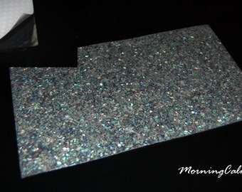 Paua Sparkle Enhanced Adhesive Veneer Sheet (9.4" x 5.5" x 0.006" inches)