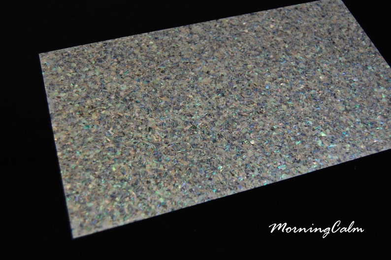 Paua Sparkle Coated Veneer Sheet 9.4 x 5.5 x 0.006 inches image 1