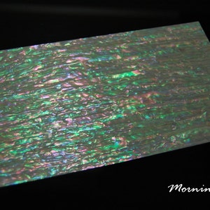 Prism Abalone Narrow Shell Coated Veneer Sheet (9.4&quot; x 5.5&quot; x 0.006&quot; inches)
