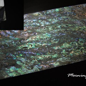 Dragon Paua Coated Enhanced Adhesive Veneer Sheet (9.4&quot; x 5.5&quot; x 0.006&quot; inches)