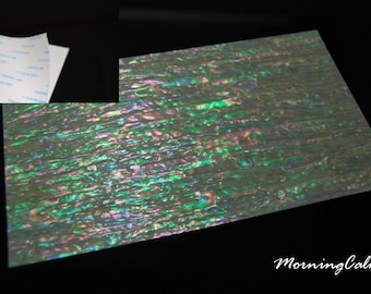 Prism Abalone Narrow Shell Adhesive Veneer Sheet (9.4" x 5.5" x 0.006" inches)