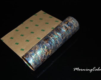 Blue Paua Shell Flexible Adhesive Veneer (9.4" x 5.5" x 0.006" inches)