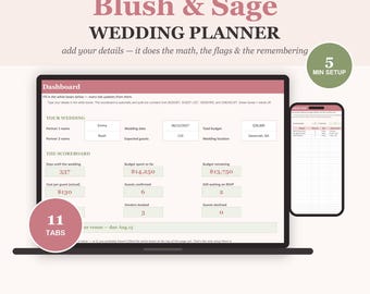 Planilha de planejamento de casamento: orçamento, lista de convidados, lista de verificação (Google Sheets, Excel)