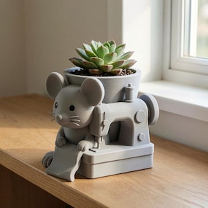 Imiter le planteur de coffre au trésor, pot de succulentes imprimé 3D peint à la main, déco de bureau inspirée des donjons et des dragons image 3