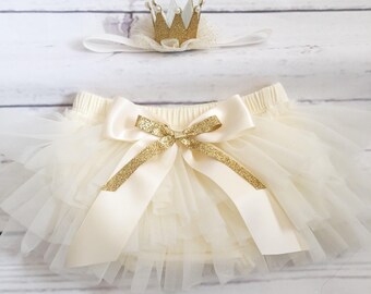 gold tutu baby