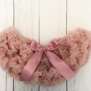 pettiskirt-dusty rose mauve tutu pettiskirt-vintage pink tutu-baby girls fluffy skirt-girls tutu-petticoat-pettiskirt-newborn tutu-baby tutu