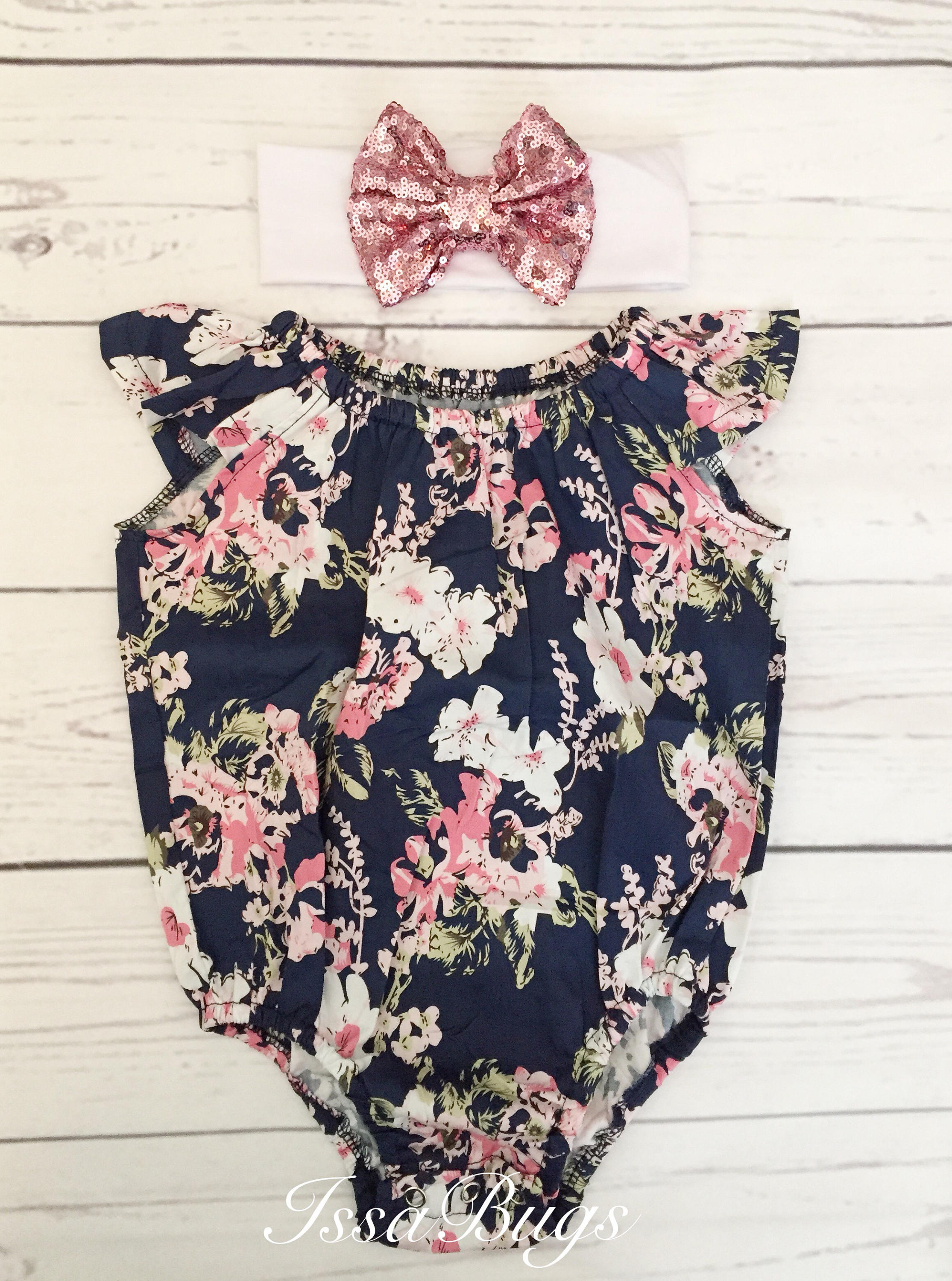 floral baby outfit