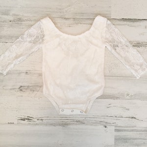 White lace bodysuit-Baby girl boho lace romper-White lace romper