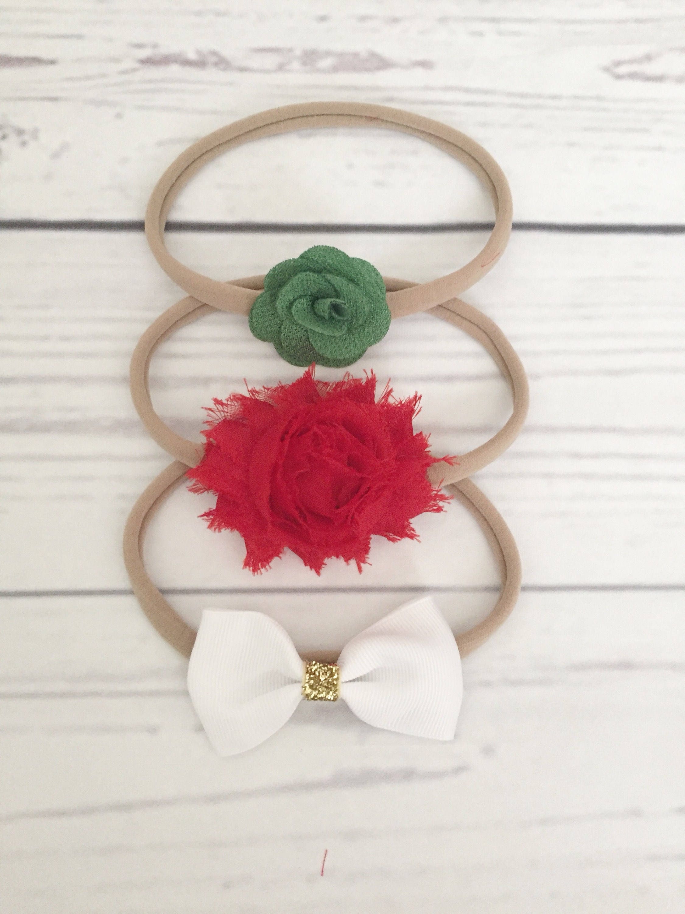 flower headband felt roses headband Newborn headband baby headband set baby flower headband set Baby headband roses headband set