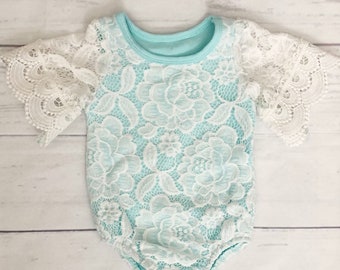 Lace baby bodysuit- boho baby romper-baby girl clothes-lace bodysuit for baby-lace leotard for baby-boho baby birthday outfit-baby gift