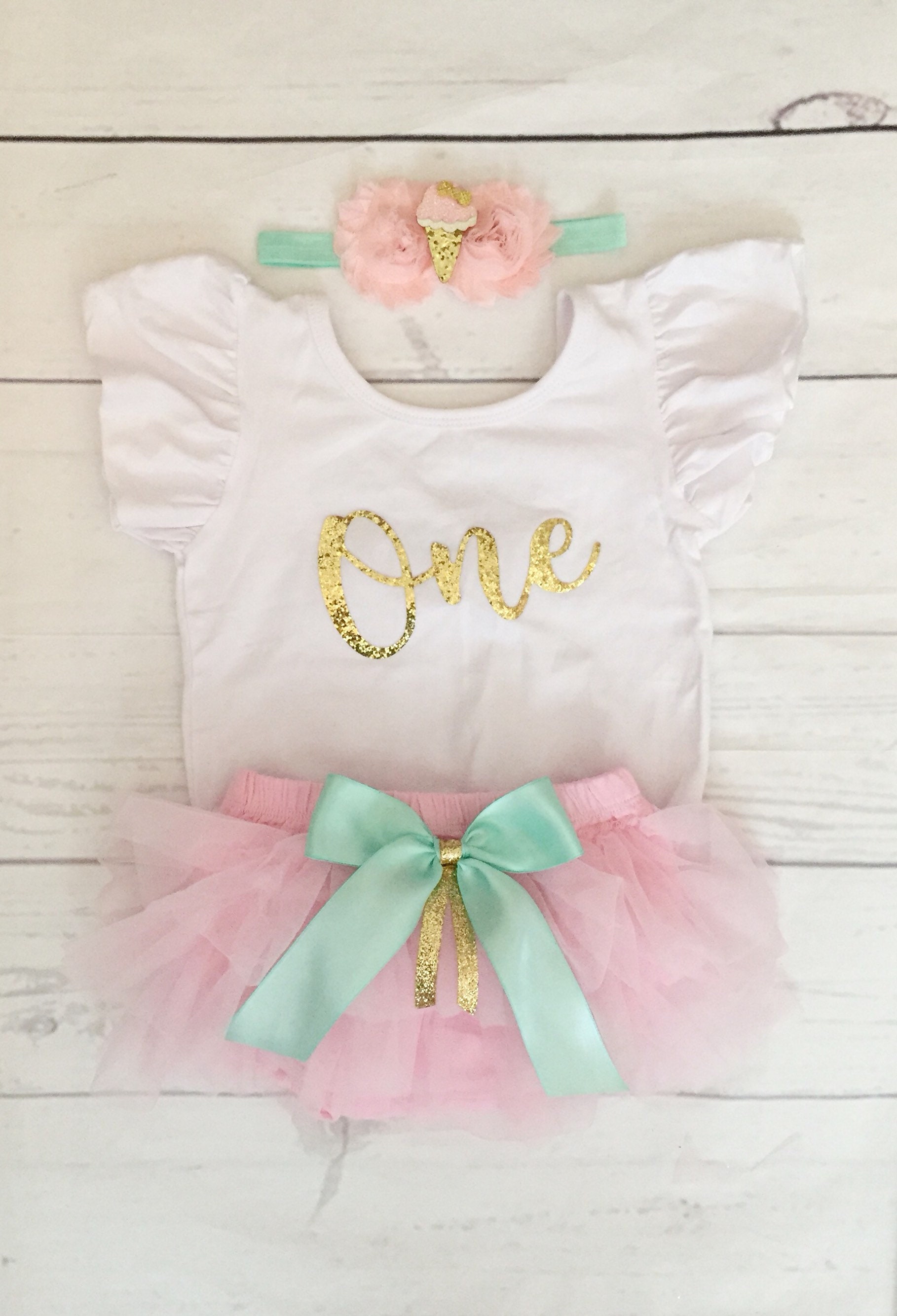 Ice Cream Party Outfit Ice Cream 1st Birthday 1st Birthday Outfit