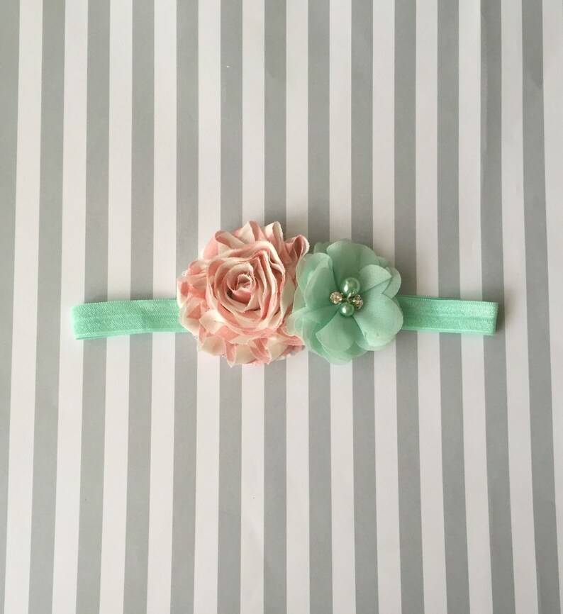 Baby girl bloomer setpink and mint baby outfitlace Etsy