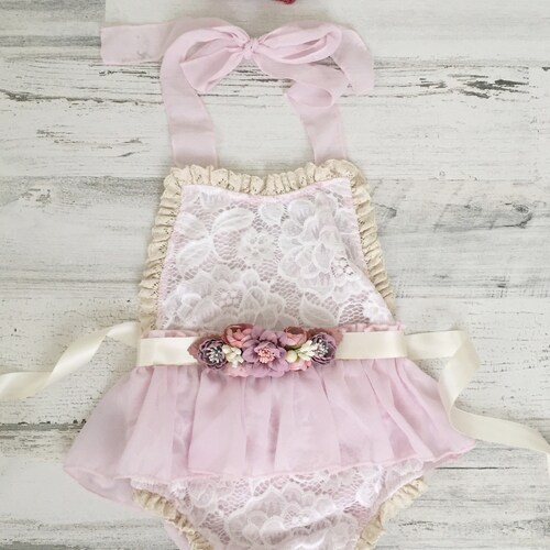 Baby Girls Boho Romper1st Birthday Outfitgold and Ivory Boho Etsy