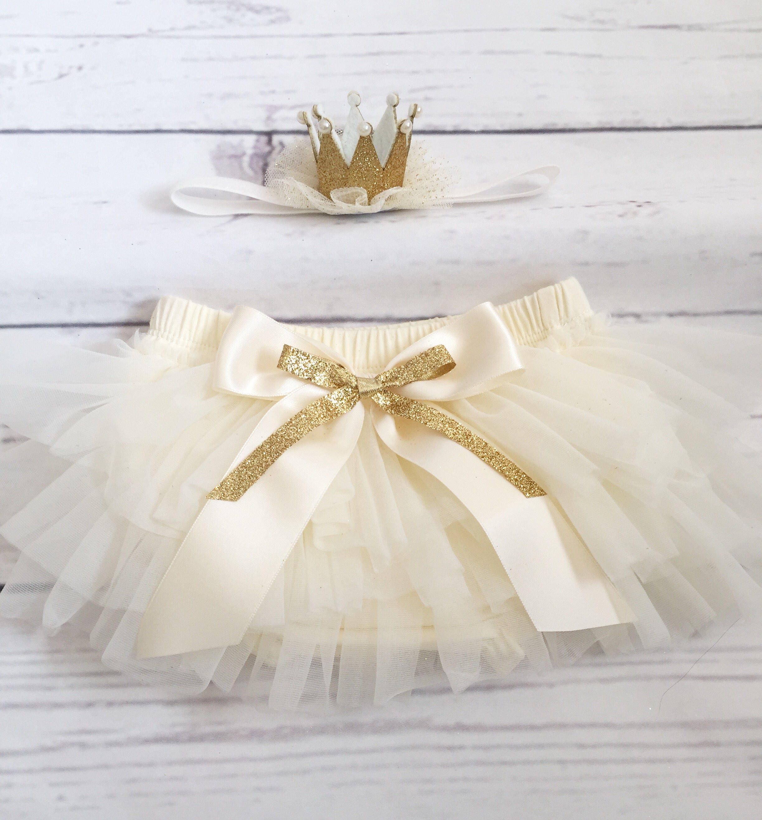 Pink tutu bloomers-crown headband tutu set-baby princess