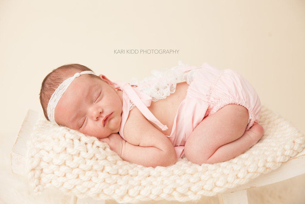 PEBBLE BABY KIMONO ROMPER - BLUSH main image 0