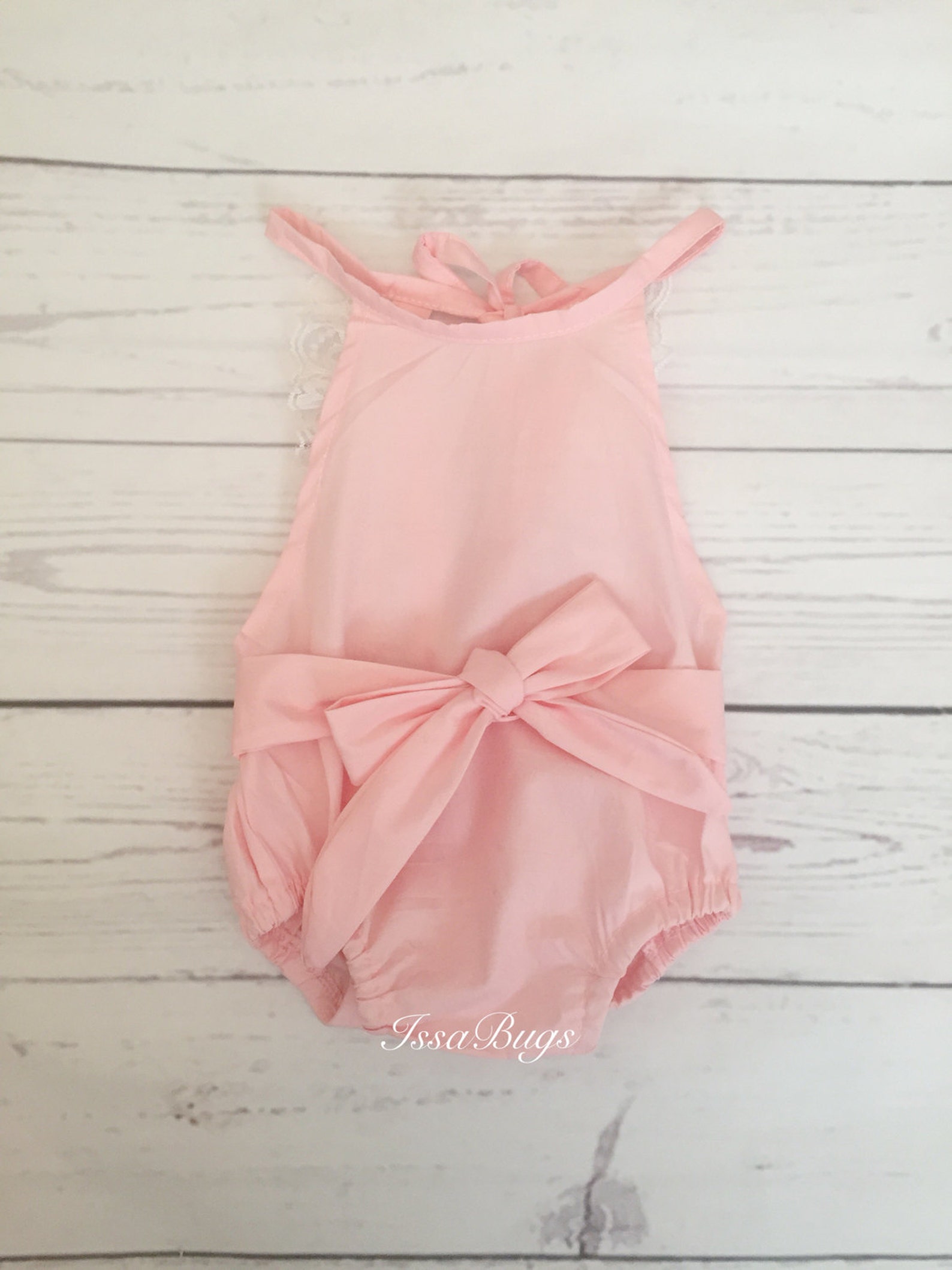 Pink Baby Romperbaby Romperbaby Bubble Rompersunsuitruffle Etsy