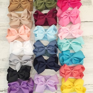 Babyhaarband met grote strik van nylon - babyhaarband cadeau - haarband met grote strik voor baby meisjes afbeelding 4