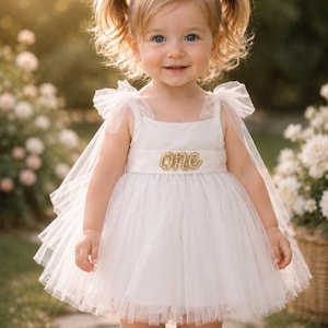 white first birthday dress Promise Me