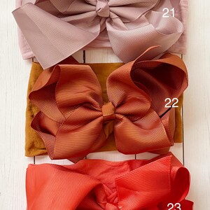 Babyhaarband met grote strik van nylon - babyhaarband cadeau - haarband met grote strik voor baby meisjes afbeelding 7