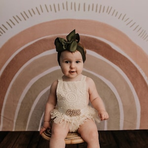Babyhaarband met grote strik van nylon - babyhaarband cadeau - haarband met grote strik voor baby meisjes afbeelding 6