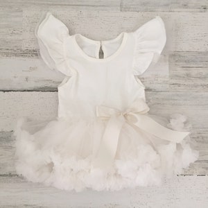 Baby girls tutu dress-1st birthday girl outfit-cake smash outfit-off white tutu-baby girl dress-baby girl tutu outfit-baby girl clothes
