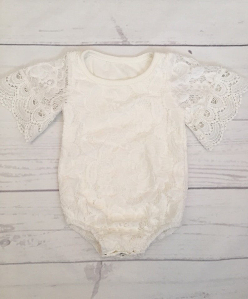 Lace Baby Romper Boho Baby Romperbaby Clotheslace Bodysuit Etsy