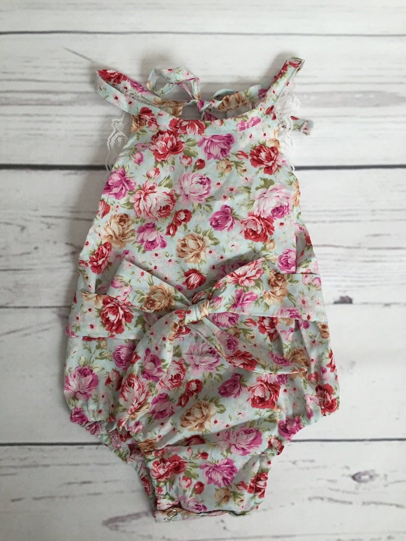 Floral baby romperbaby romperbaby bubble Etsy