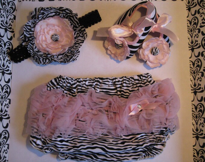 Baby Girl Zebra Print and Pink Baby Shoes Baby Ballet Shoes Etsy