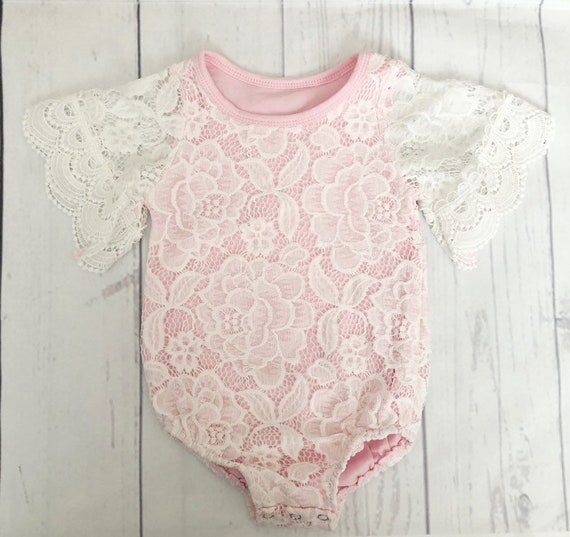boho lace romper baby